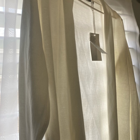 Grace Karin beige/white open front cardigan - Picture 2 of 4